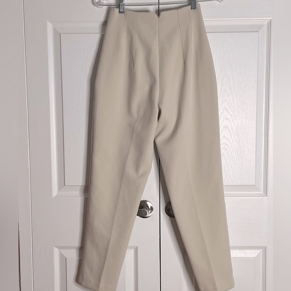 Cream Dress High Waisted Dress Pants - Picture 3 of 4